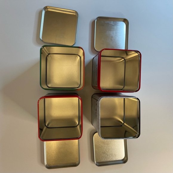 Swiss Miss Cocoa Holiday Collectible 4 Set Empty Tins Santa Snowman Elf Penguin - Picture 5 of 10